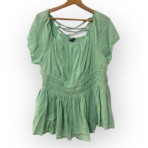 TORRID‎ Washable Crinkle Gauze Cris Cross Back Top NWT